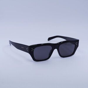 Celine CL40297U 01A Sunglasses Black Square Frame, Smoke Lenses